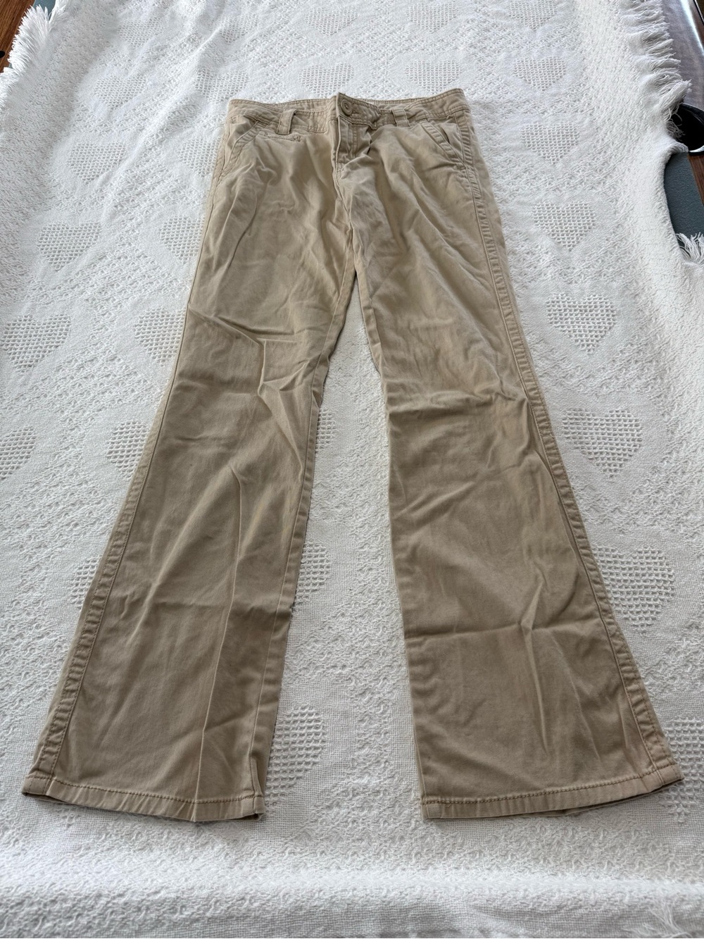 Y2K Aeropostale Stretch Low Rise Bootcut Khaki Pants (7/8)